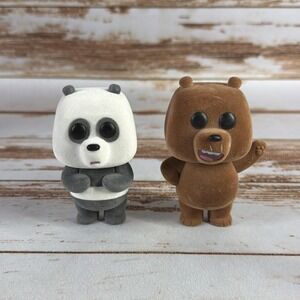 Funko Pop We Bare Bears Grizz & Panda Flocked 2-Pack Figures Loose OOB